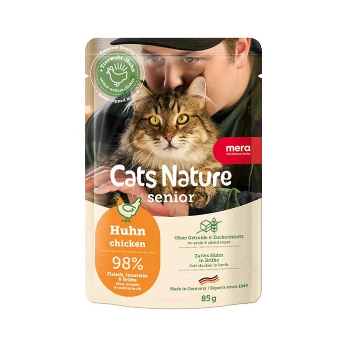 Mera Cats Nature Senior våtfôr katt 12x85 g kylling