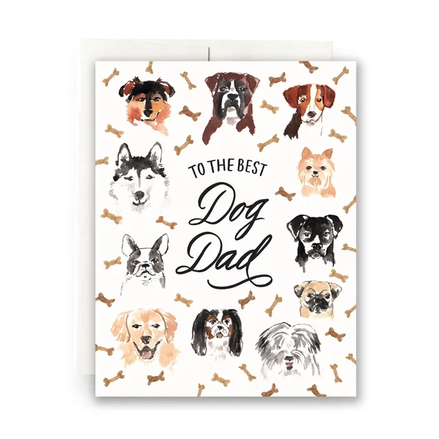 Happy Pets Best Dog Dad Card gratulasjonskort hundepappa