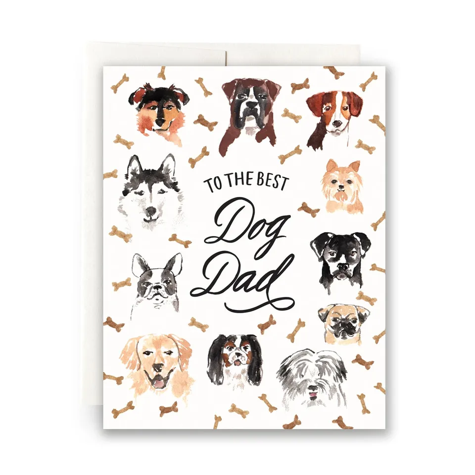 Happy Pets Best Dog Dad Card gratulasjonskort hundepappa