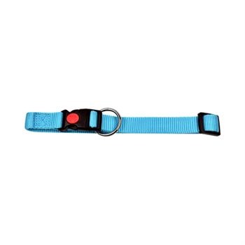 Valpehalsbånd nylon 15 mm 30-45 cm sikkerhetsspenne