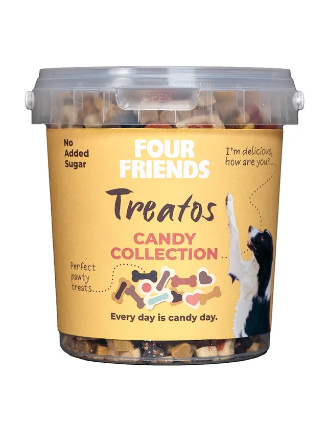 Four Friends Treatos Candy Collection hundegodbit blandingspose