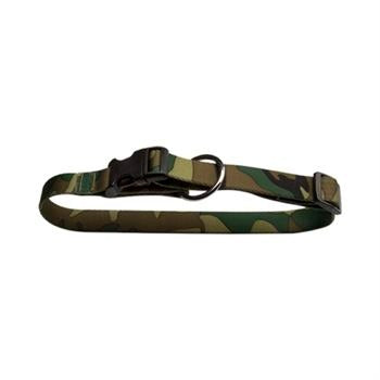 Valpehalsbånd nylon 15 mm 30-45 cm sikkerhetsspenne