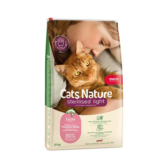 Mera Cats Nature tørrfôr katt 400 g sterilised laks