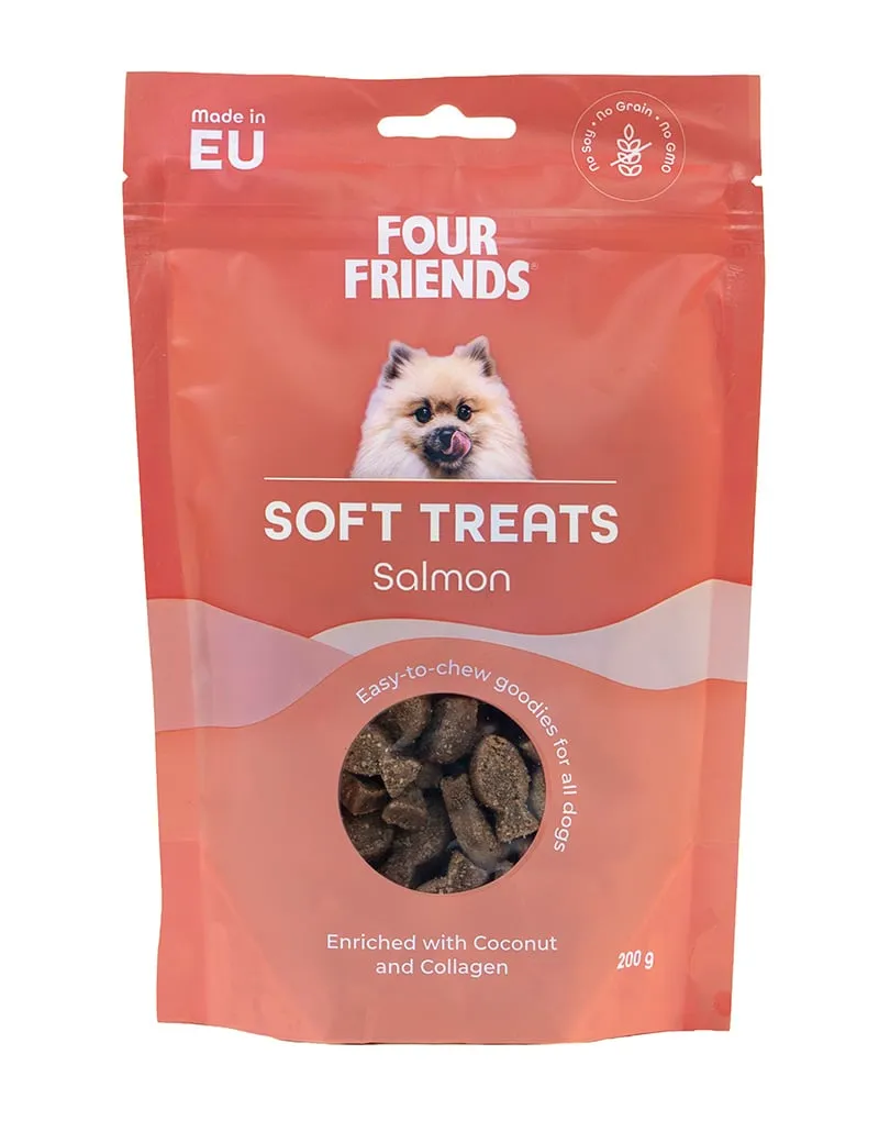Four Friends Soft Treats Salmon godbiter laks myke