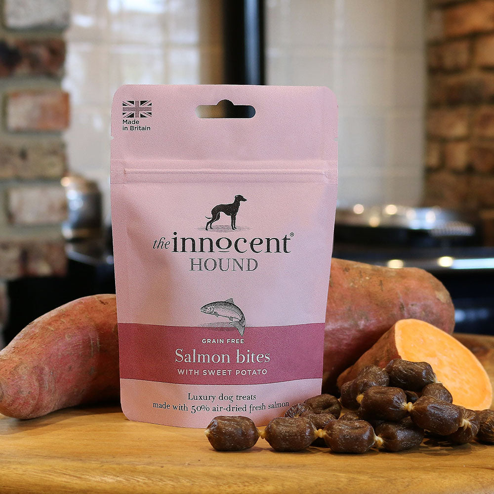 The Innocent Hound Salmon Bites hundegodbiter 10 stk laks
