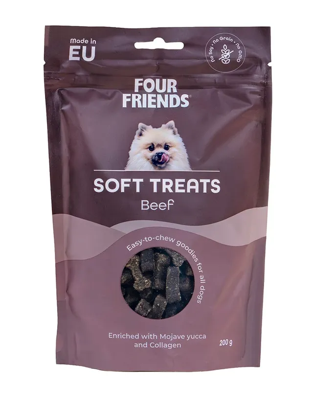 Four Friends Soft Treats Beef godbiter storfe myke
