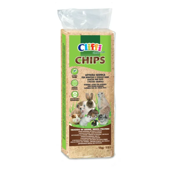 Cliffi Chips gnagerstrø 1 kg treflis uten støv