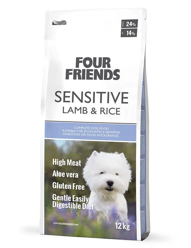 Four Friends Sensitive hundefôr lam ris skånsomt