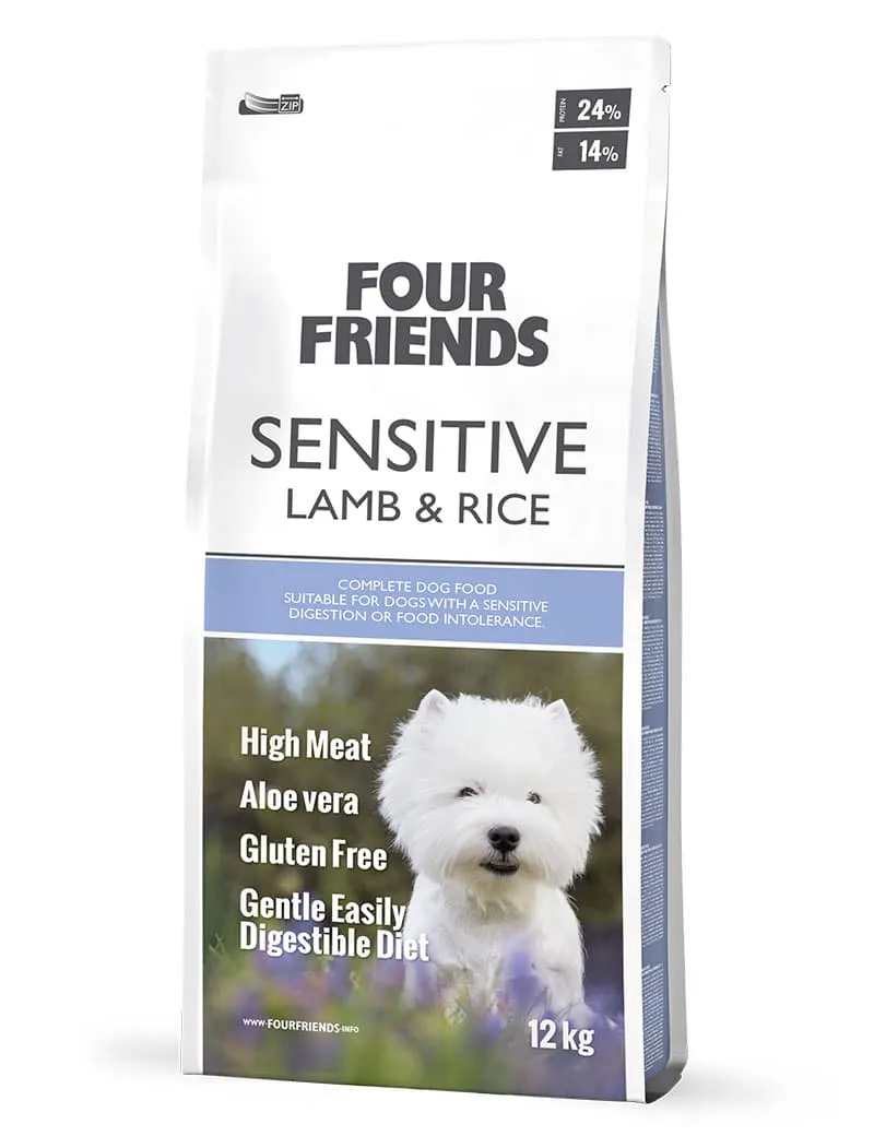 Four Friends Sensitive hundefôr lam ris skånsomt