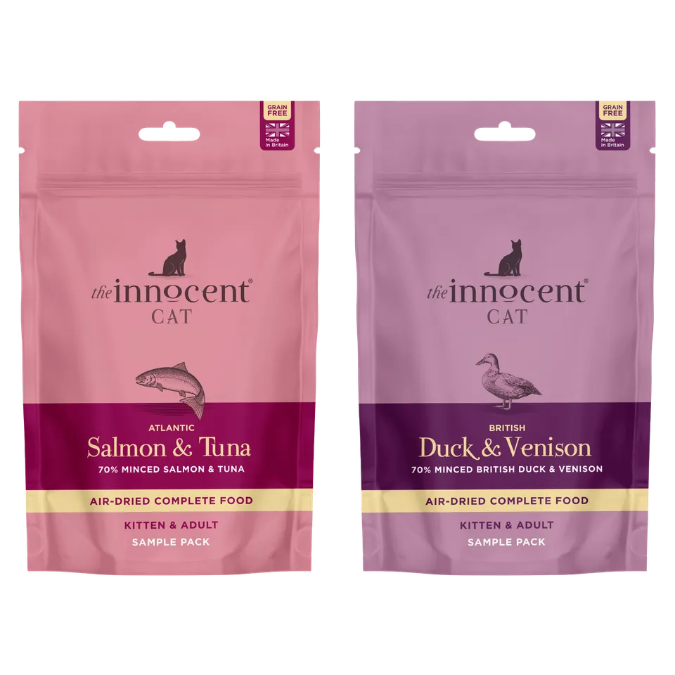 The Innocent Hound Air-Dried kattefôr prøve 100g and/vilt