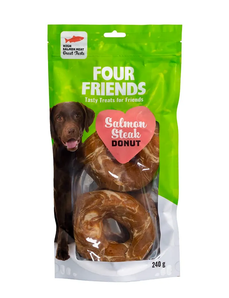 Four Friends Salmon Steak Donut tygg 2-pakning laks
