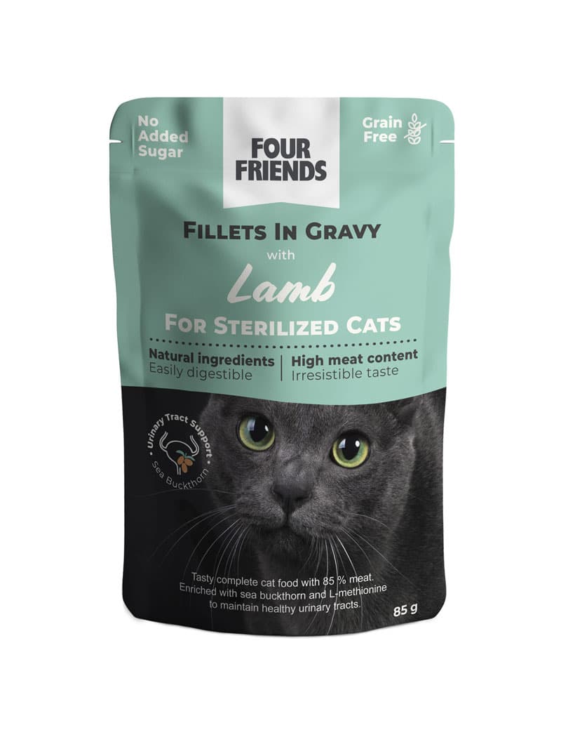 Four Friends Sterilized Gravy Mix kattemat 12-pack sterilised