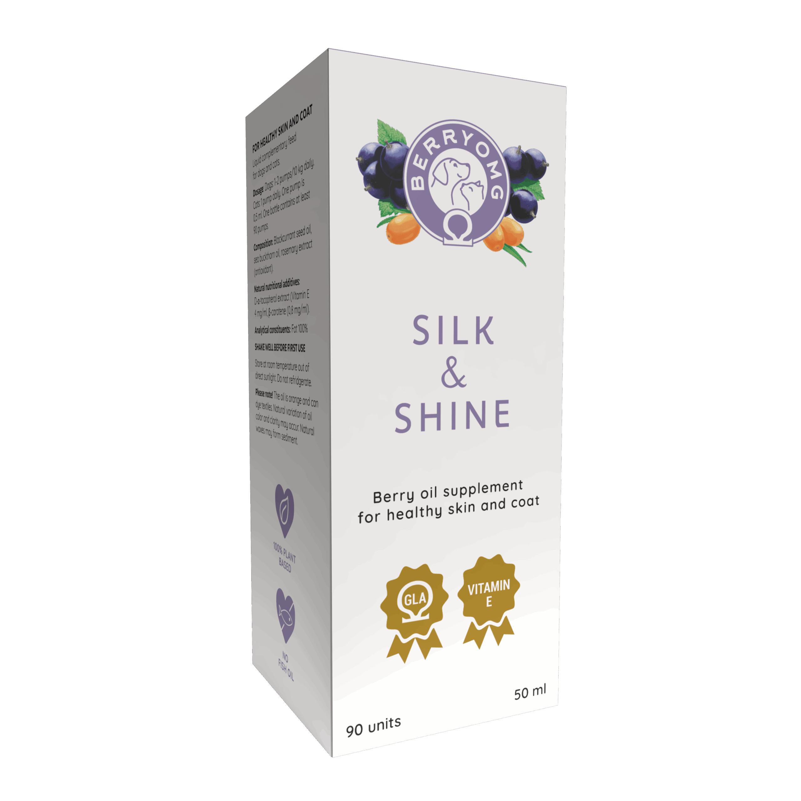 BERRYOMG Silk & Shine olje 50 ml solbær tilskudd