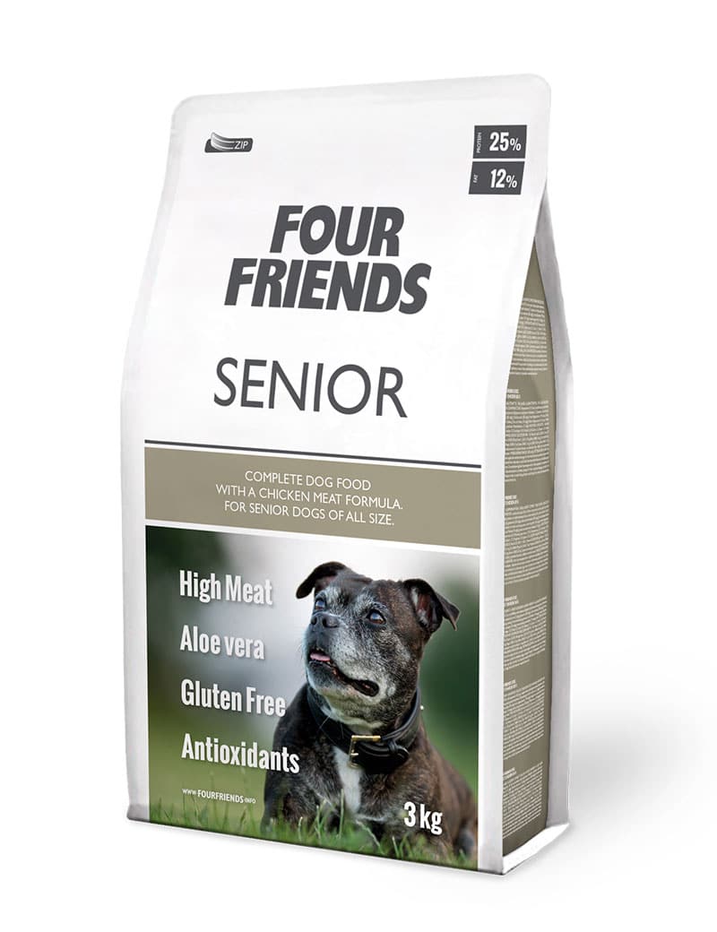 Four Friends Senior hundemat til eldre hunder