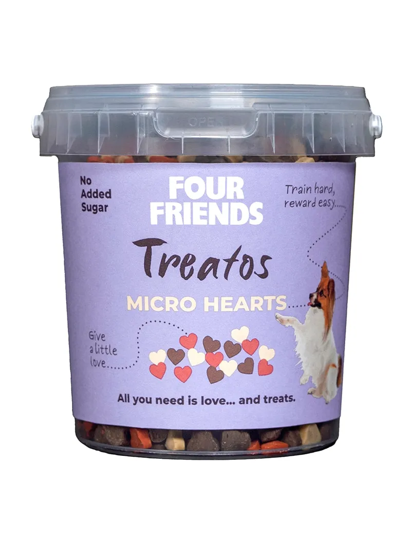 Four Friends Treatos Micro Hearts hundegodbit små hjerter
