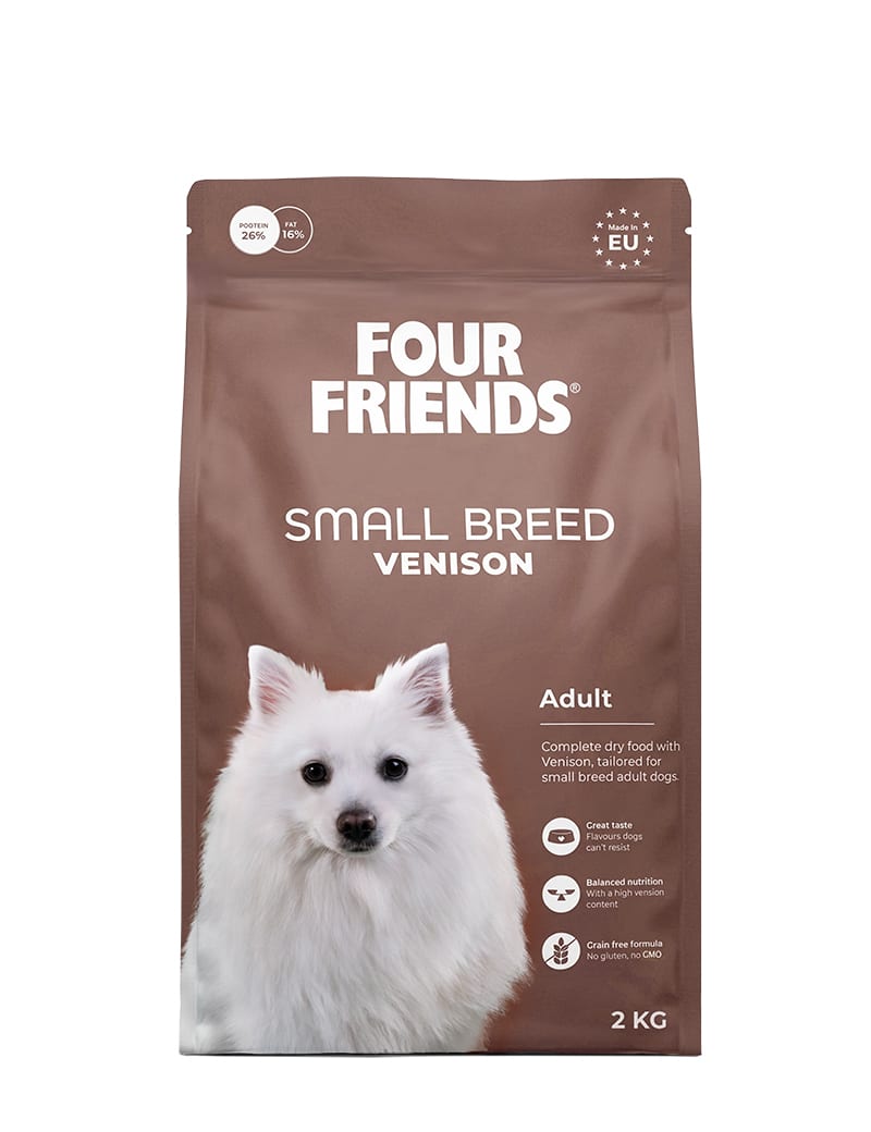 Four Friends Small Breed Venison hundefôr til små hunder
