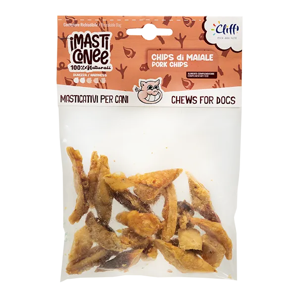 Cliffi Pork Chips hundegodbiter 50 g 100% svin