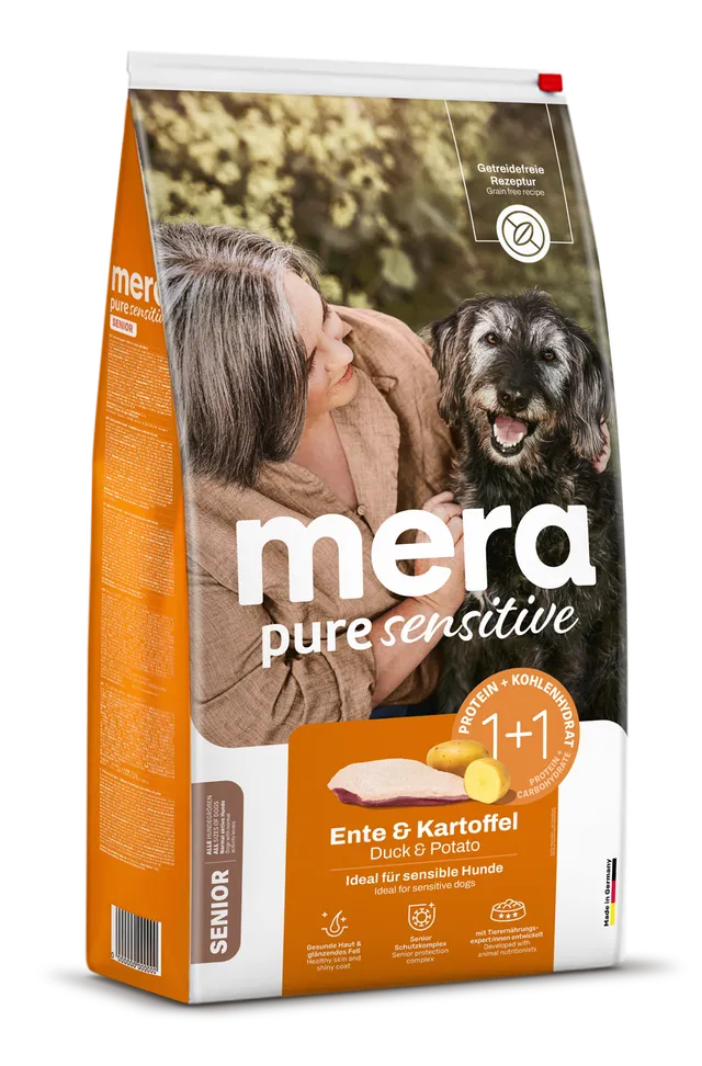 Mera pure sensitive Senior and potet tørrfôr 1 kg