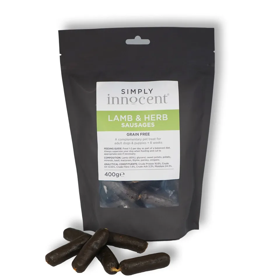 Simply Innocent Lamb Herb hundesnacks 400 g skivet