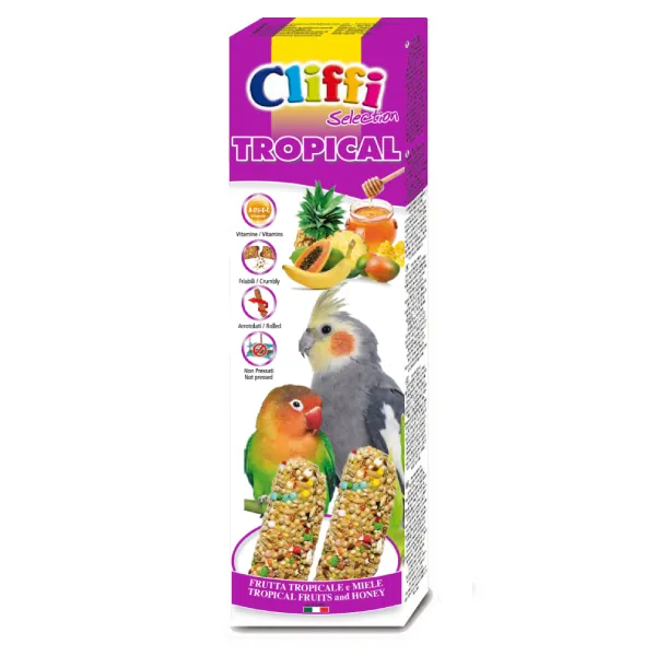 Cliffi Sticks Tropical frøstenger undulat honning 150 g