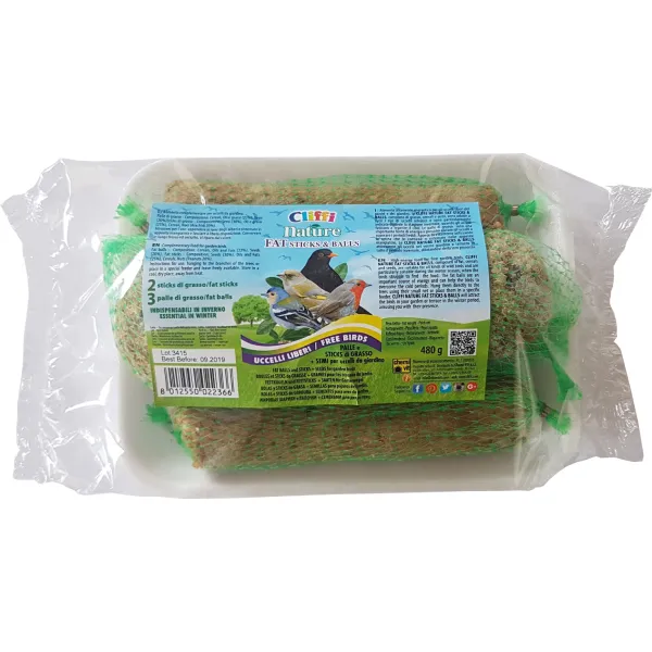 Cliffi Nature Fat Balls & Stick fuglemat 480 g energirik