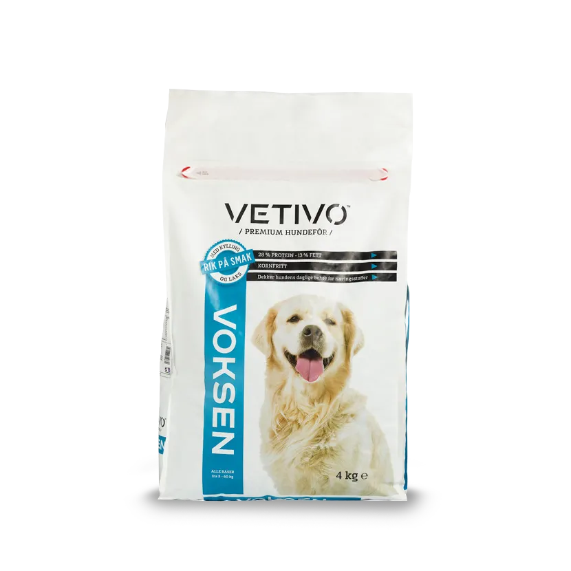 Vetivo hundefôr kylling laks 4 kg kornfritt