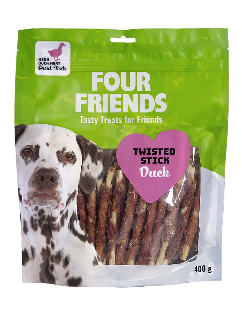 Four Friends Twisted Stick Duck 12,5 cm tyggepinne and