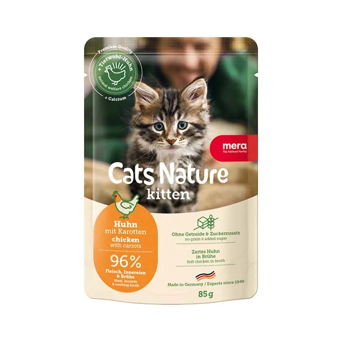 Mera Cats Nature Kitten våtfôr kattunge kylling 12x85g