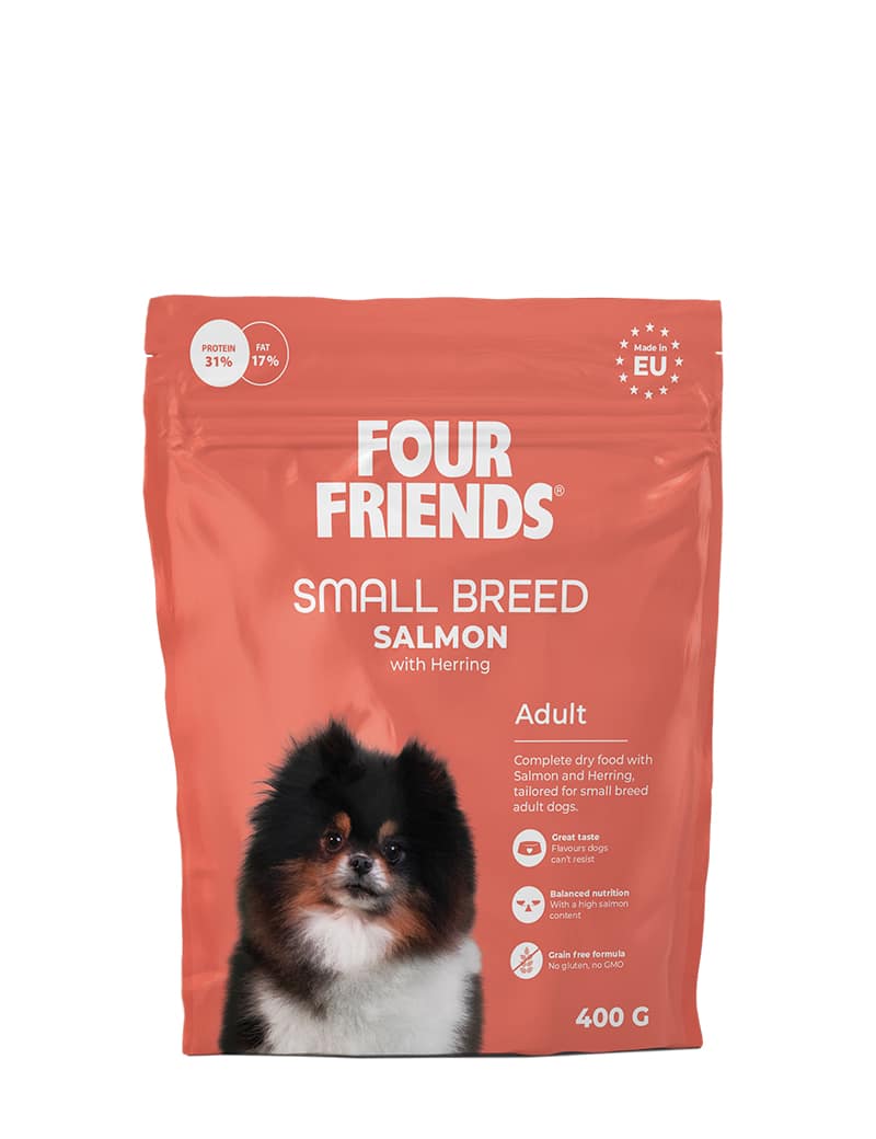 Four Friends Small Breed Salmon tørrfôr laks små raser
