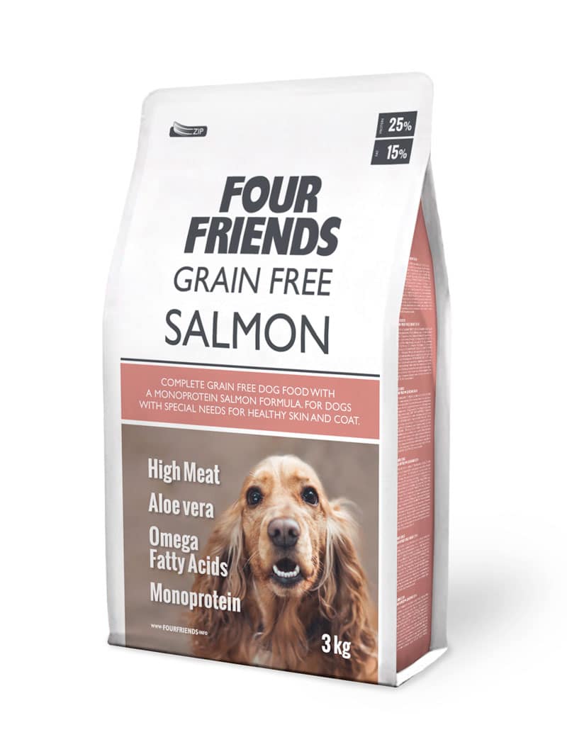 Four Friends Grain Free Salmon hundefôr laks kornfritt