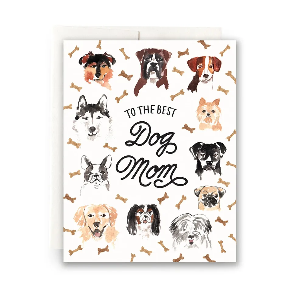 Happy Pets Best Dog Mom Card gratulasjonskort hundemamma