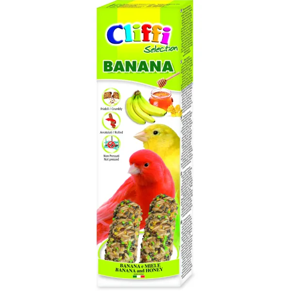 Cliffi Banana kanarstenger 60 g – honning