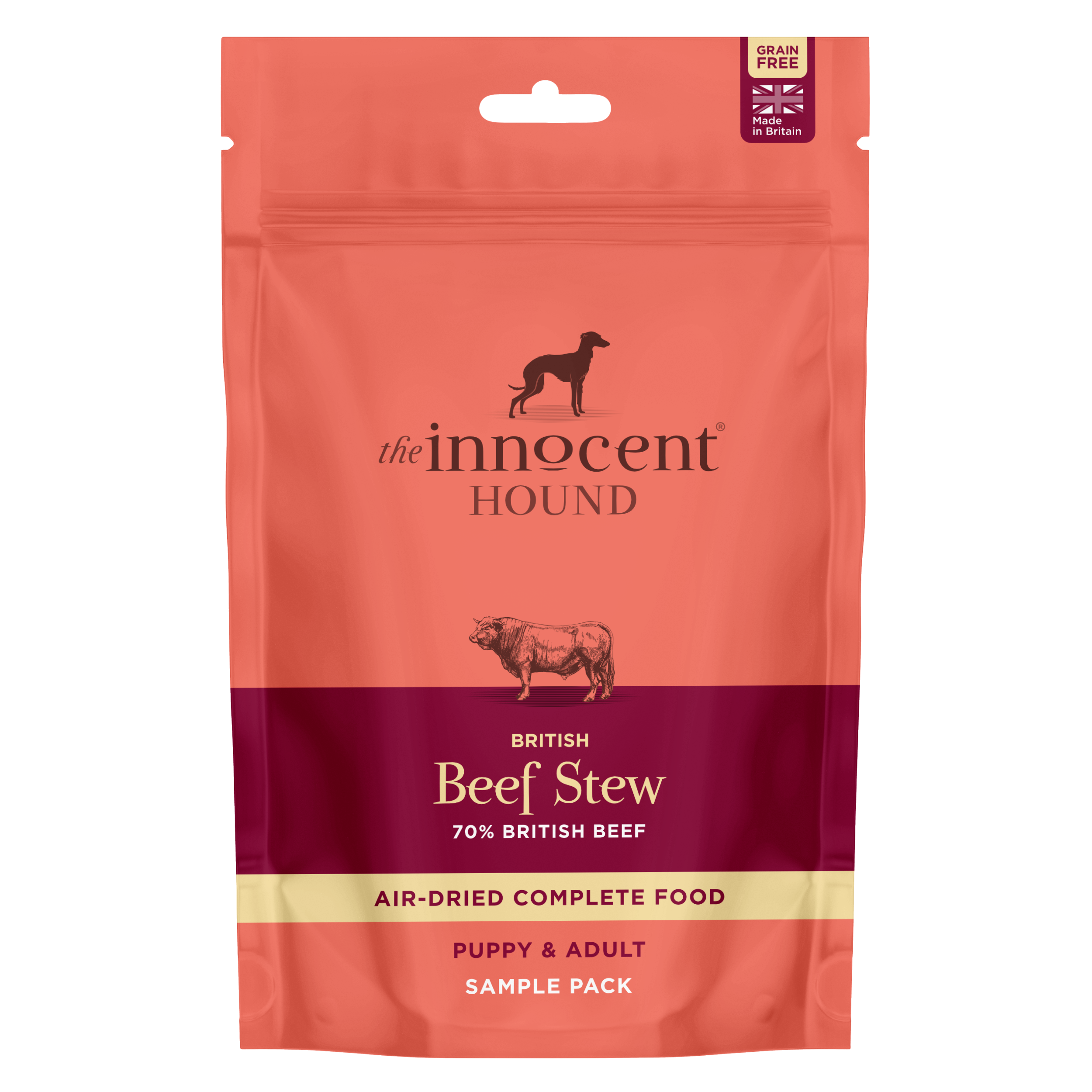 The Innocent Hound Air-Dried hundemat prøve 100 g storfegryte