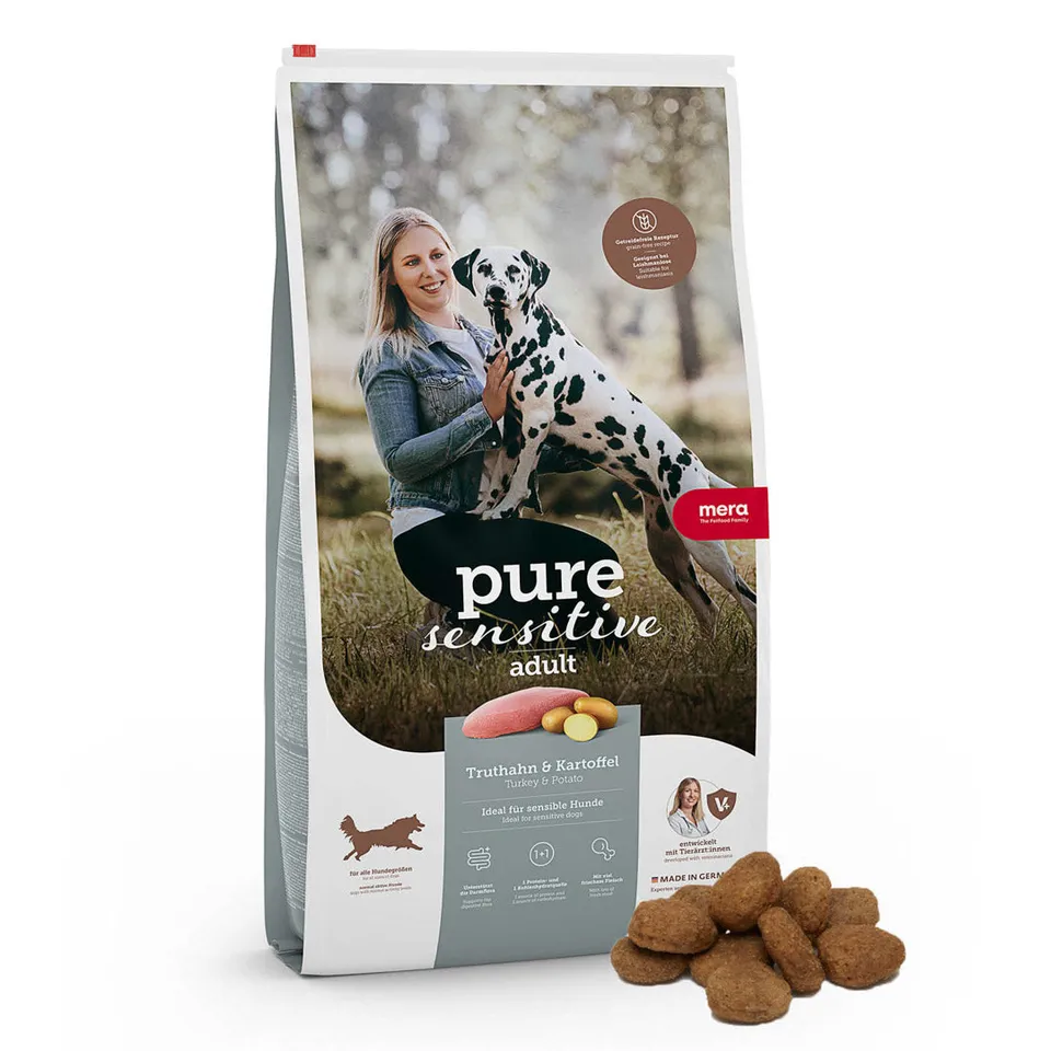 Mera Pure Sensitive kalkun hundefôr 1 kg kornfri