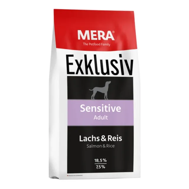 Mera Exklusiv Laks Ris hundefôr 15kg lavenergi
