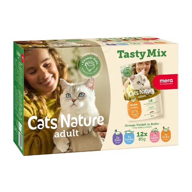 Mera Cats Nature Multibox våtfôr 12x85 g kornfri
