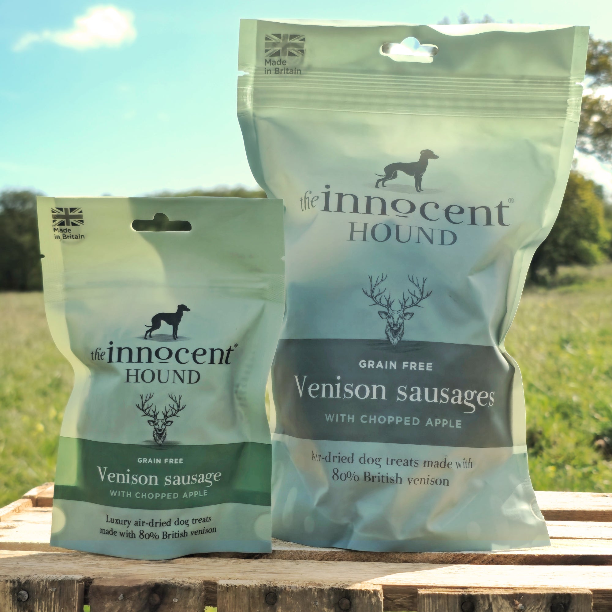 The Innocent Hound Venison Sausages hundegodbiter 7 stk eple