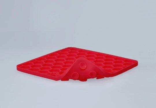 Mera Fun Relax Honeycomb slikkematte blå silikon
