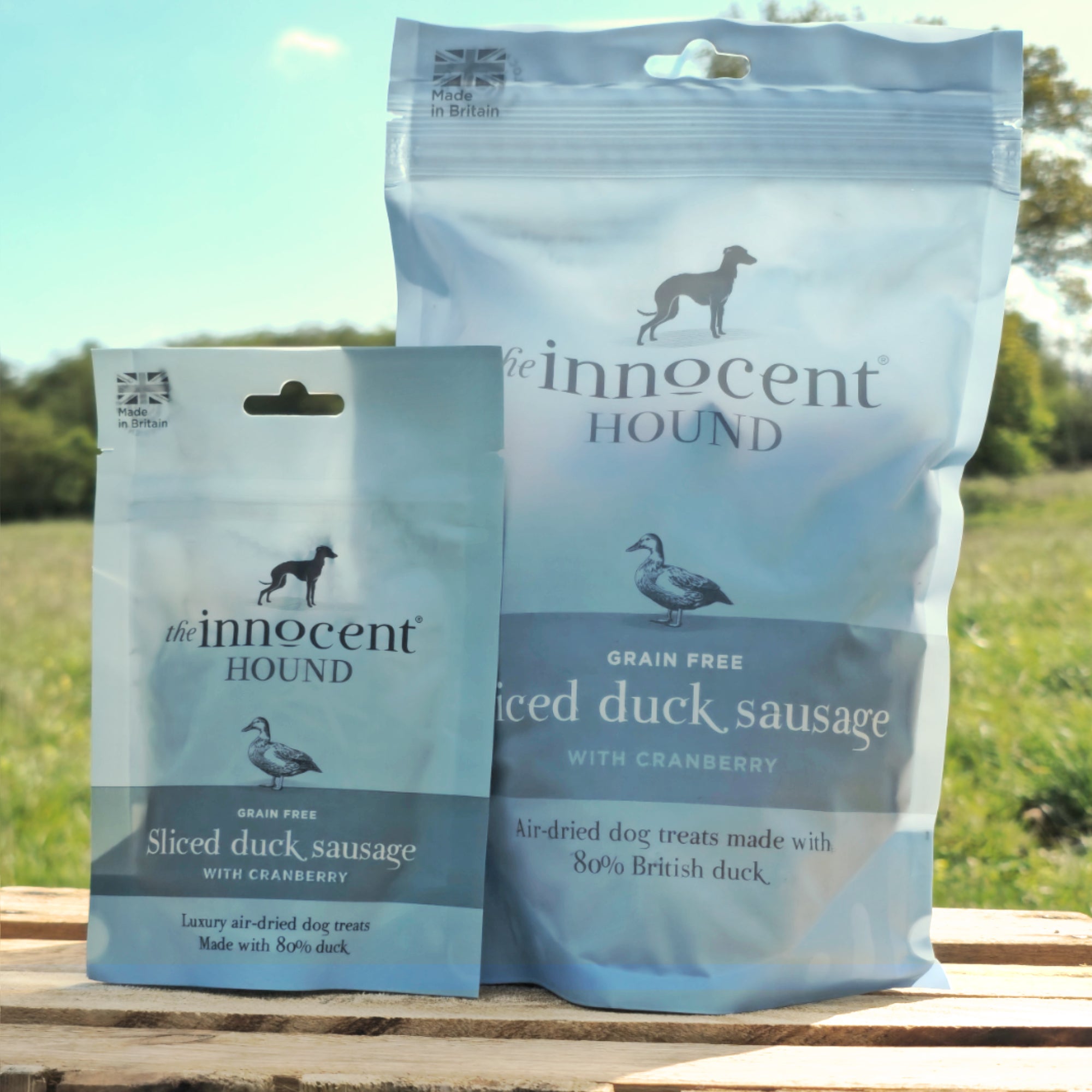 The Innocent Hound Sliced Duck hundesnacks 70 g tranebær