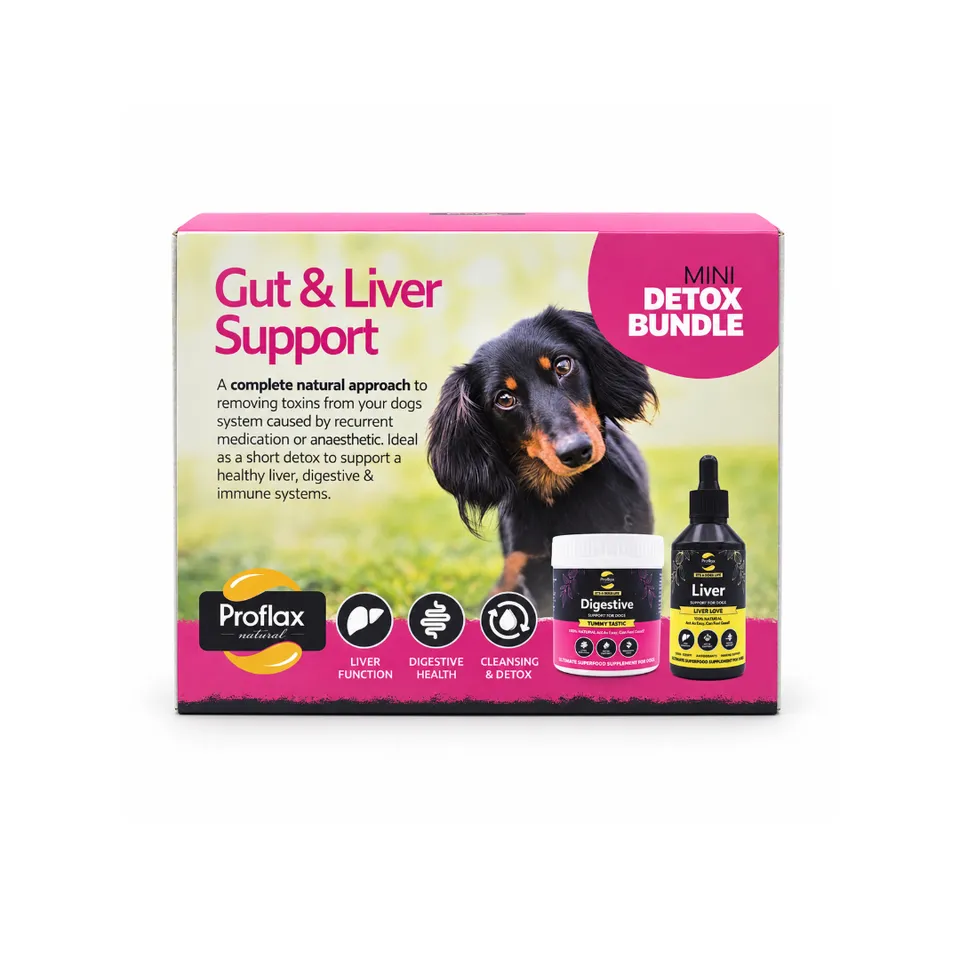 Proflax Mini Detox bundle hund lever og tarmstøtte