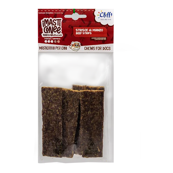 Cliffi Beef Strips hundegodbit 100 g tørket storfe