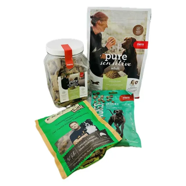 Mera Insect Protein hundepakke med kjeks og fôr