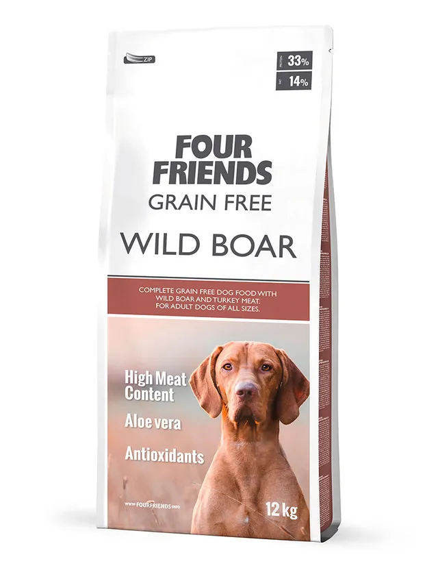 Four Friends Grain Free FFD GF Wild Boar hundefôr 12 kg