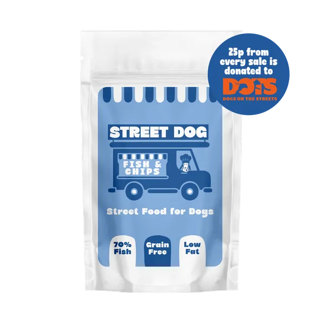 The Innocent Hound Street Dog Fish & Chips hundegodbiter 125 g