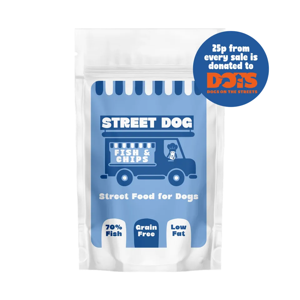The Innocent Hound Street Dog Fish & Chips hundegodbiter 125 g