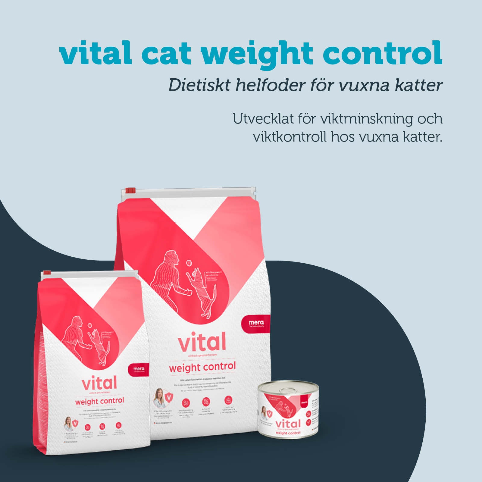 Mera Vital Weight Control dietttørrfôr 3 kg lett