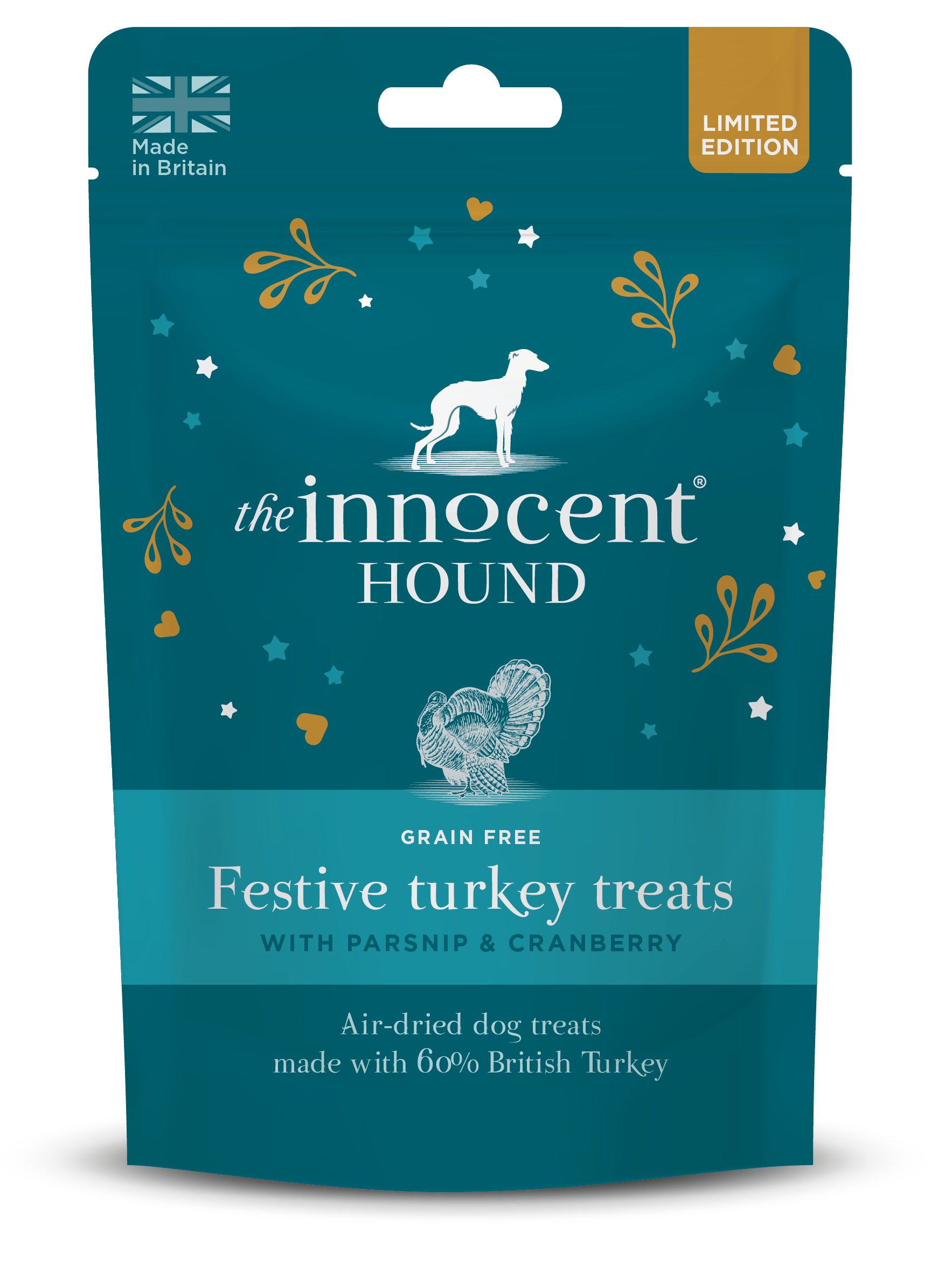 The Innocent Hound Festive Turkey hundegodbiter 70 g kornfri