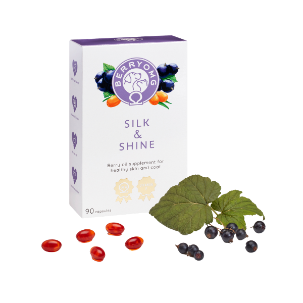 BERRYOMG Silk & Shine kapsler hund katt 90 stk blank pels