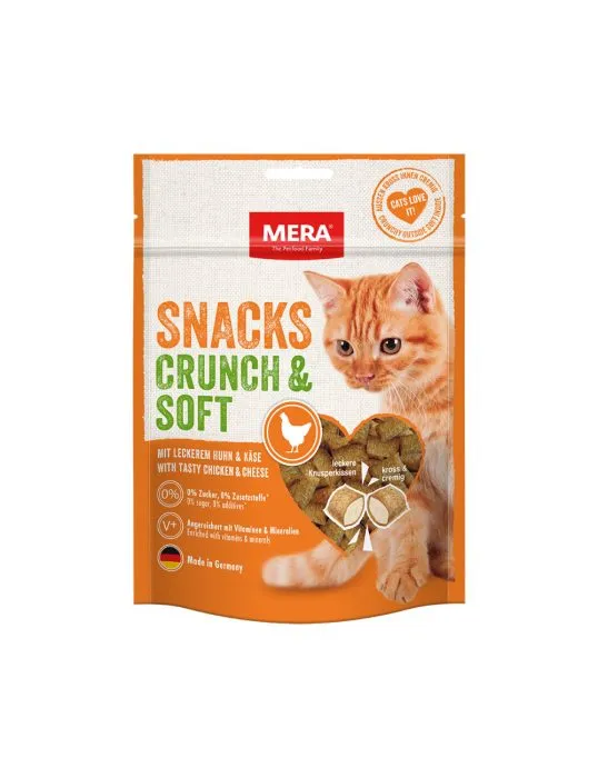 Mera crunch & soft kattgodis kylling og ost 200 g lavkalori
