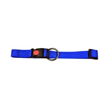 Valpehalsbånd nylon 15 mm 30-45 cm sikkerhetsspenne